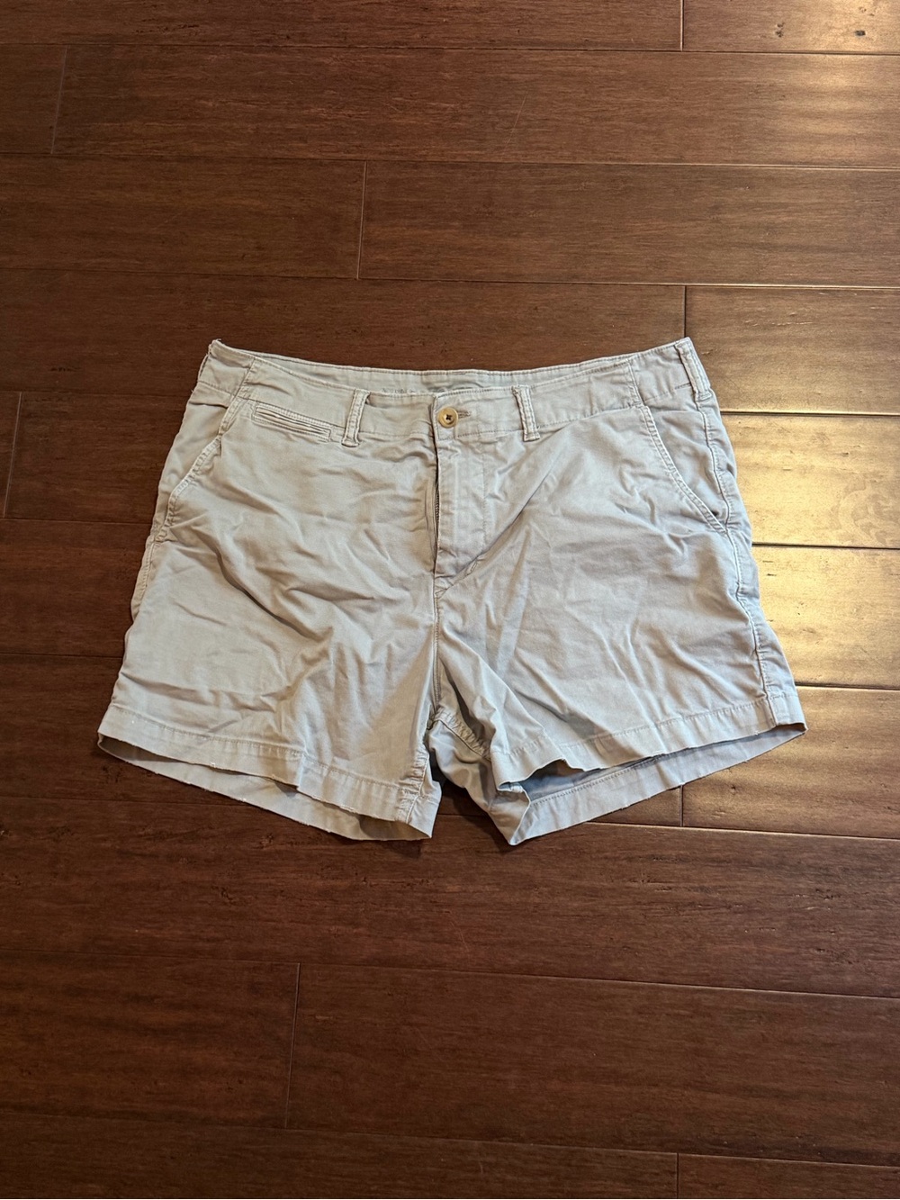 American Eagle Taupe Chino Bermuda Shorts